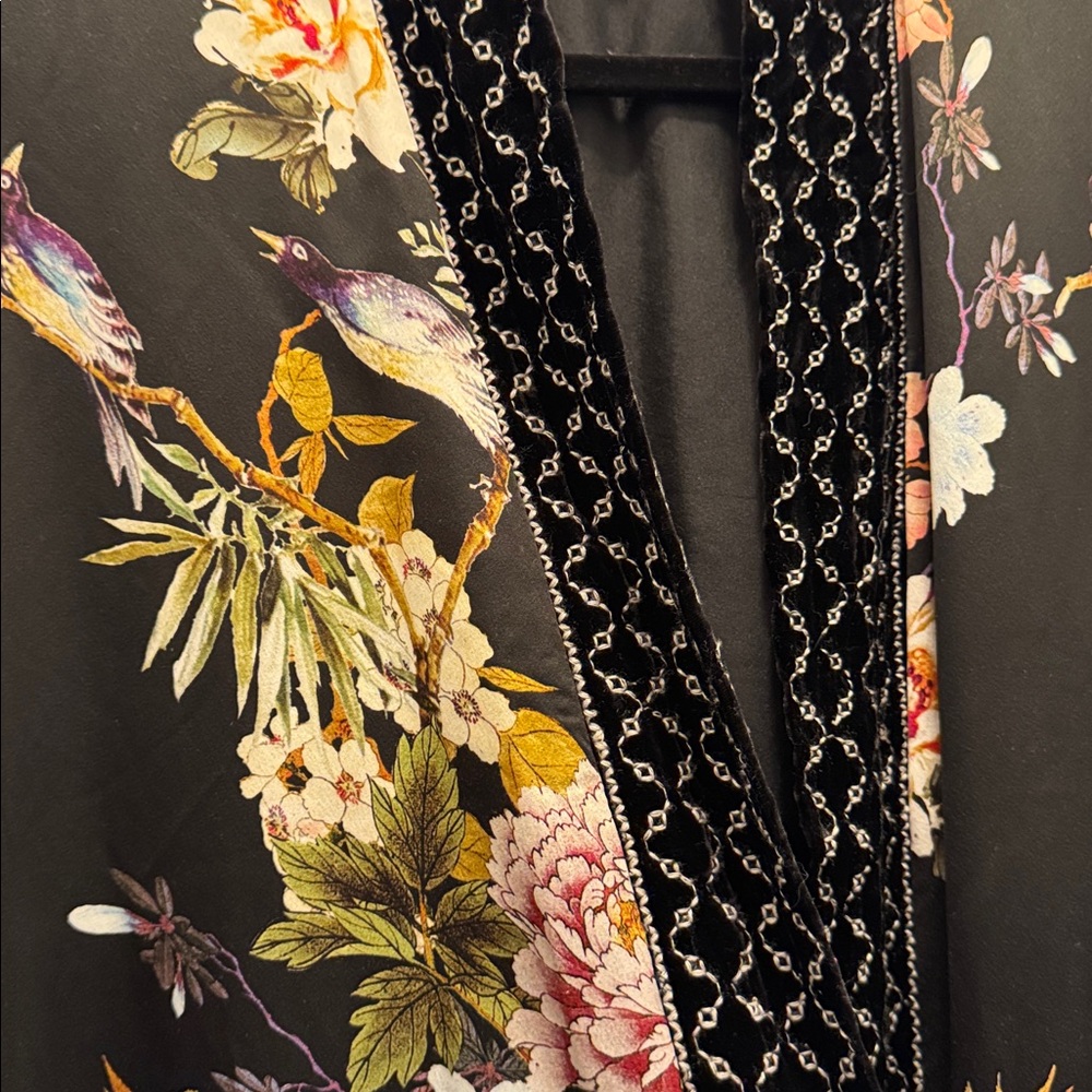 Johnny Was Black Embroidered Kimono - Picture 4 of 5